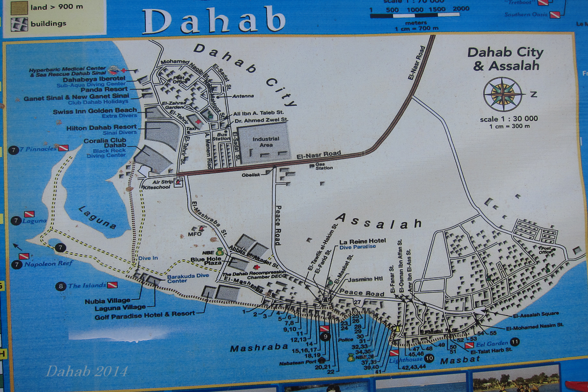 Дахаб на карте