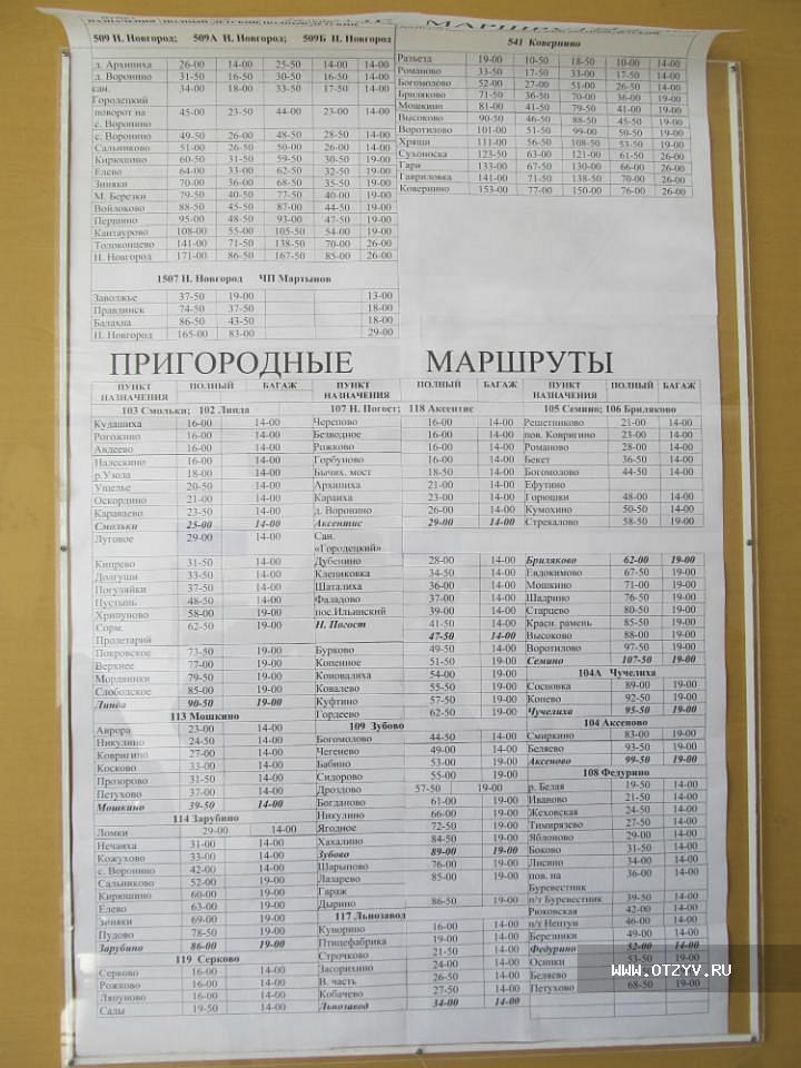 Расписание автобусов городец слобода