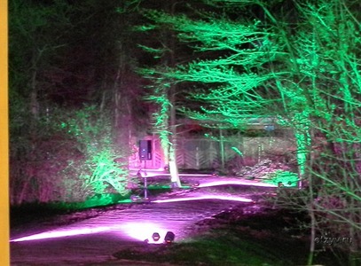 Световое лазерное шоу на озере Хевиз. Март 2014