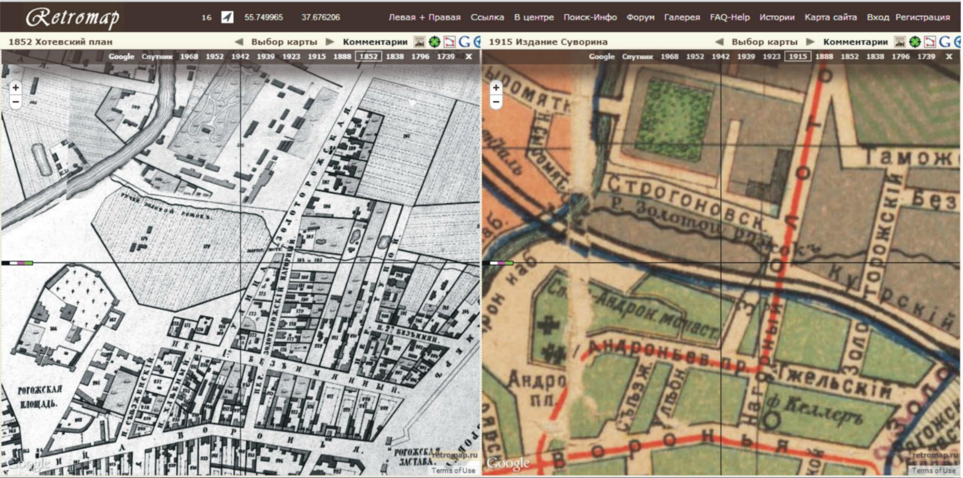 1852 хотевский план москвы