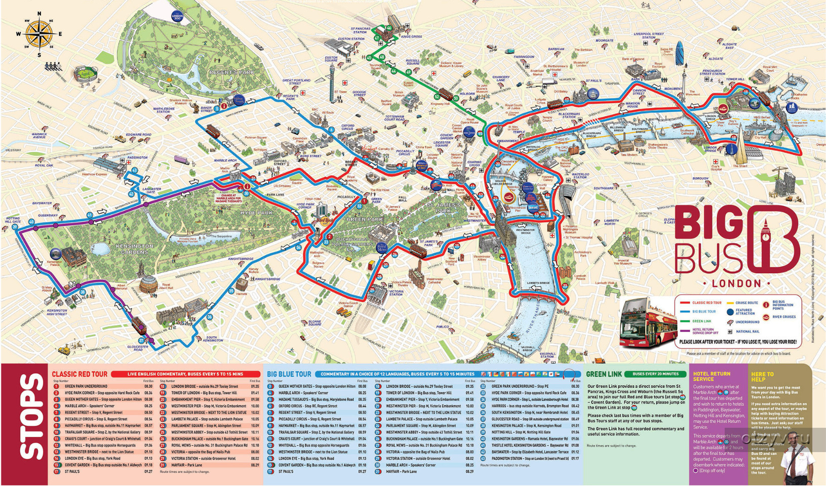 Схема автобусов в лондоне