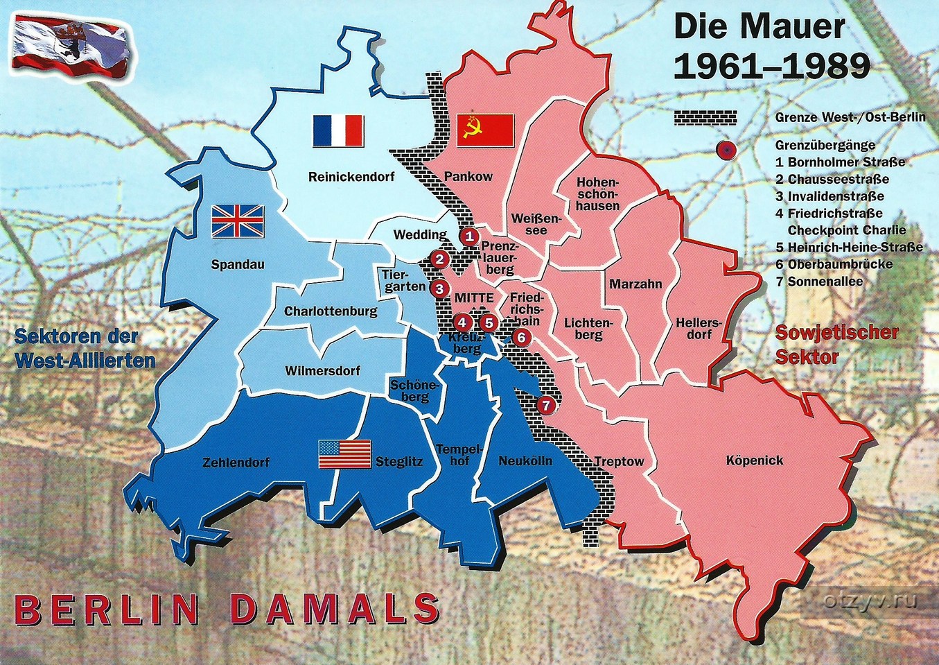 Берлинская стена 1961 карта