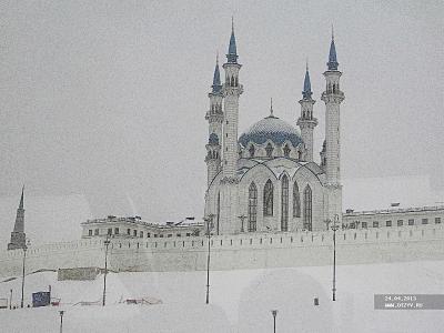 Прекрасная мечеть Кул Шариф за стенами Казанского Кремля