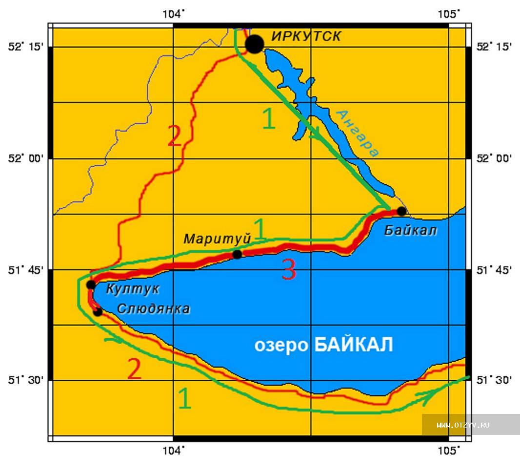 Карта байкальской железной дороги