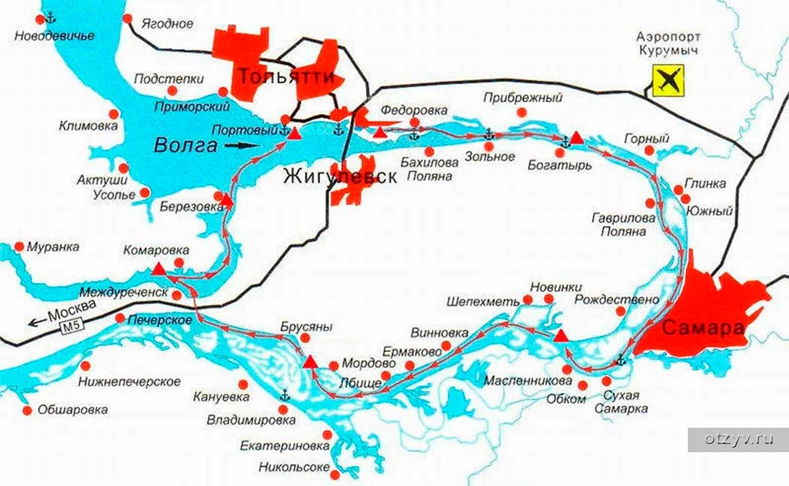 Карта самарской области тольятти