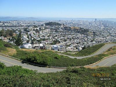 Сан-Франциско. Вид с холма Твин-Пикс