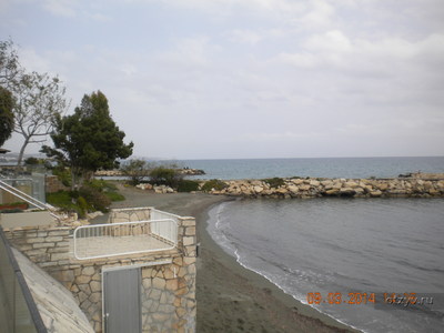 Море, пляж / Кипр, Лимассол, отель Royal Apollonia Beach 5*, март 2014