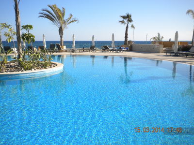 Территория, бассейн / Кипр, Лимассол, отель Royal Apollonia Beach 5*, март 2014