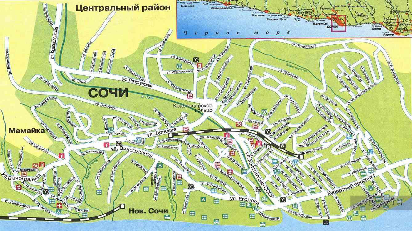 Гостевой дом в адлере карта
