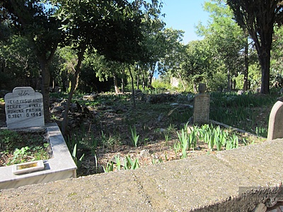 Старинное кладбище вокруг мечети, но есть и свежие могилы
