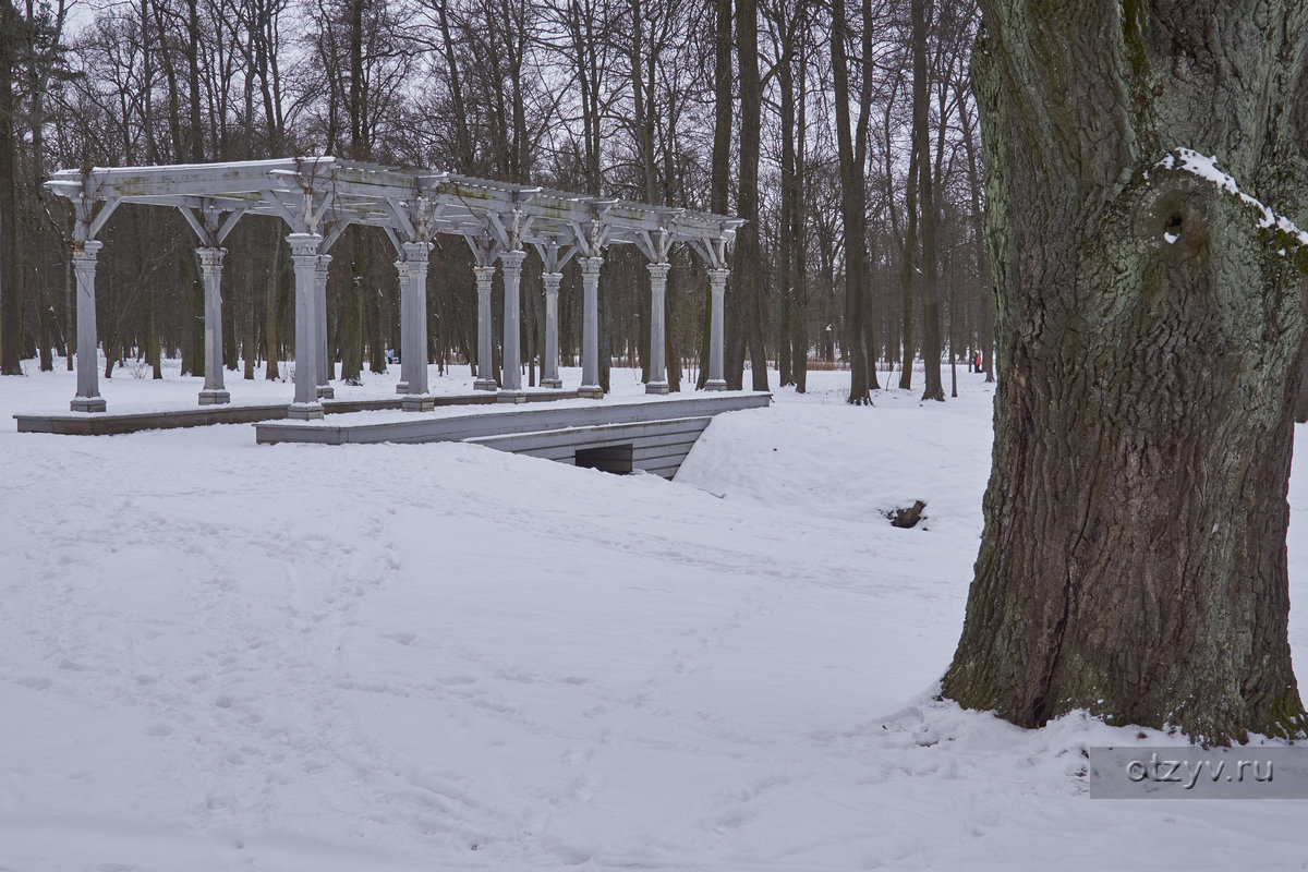 Парк александрия в петергофе зимой