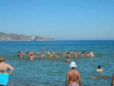 Аквааэробику иногда проводили в море / И снова Крит (09-10.13г.) Амудара, Dolphin bay 4* (Греция)