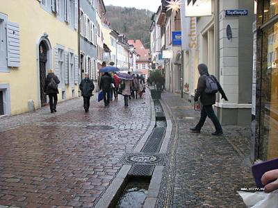 Знаменитые Фрайбургские ручейки,они повсюду в старом городе,проложенные вдоль городских улиц 