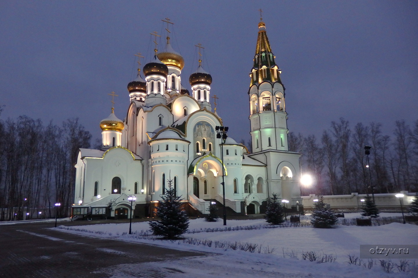 Зима храм Александра Невского Княжье озеро 2021