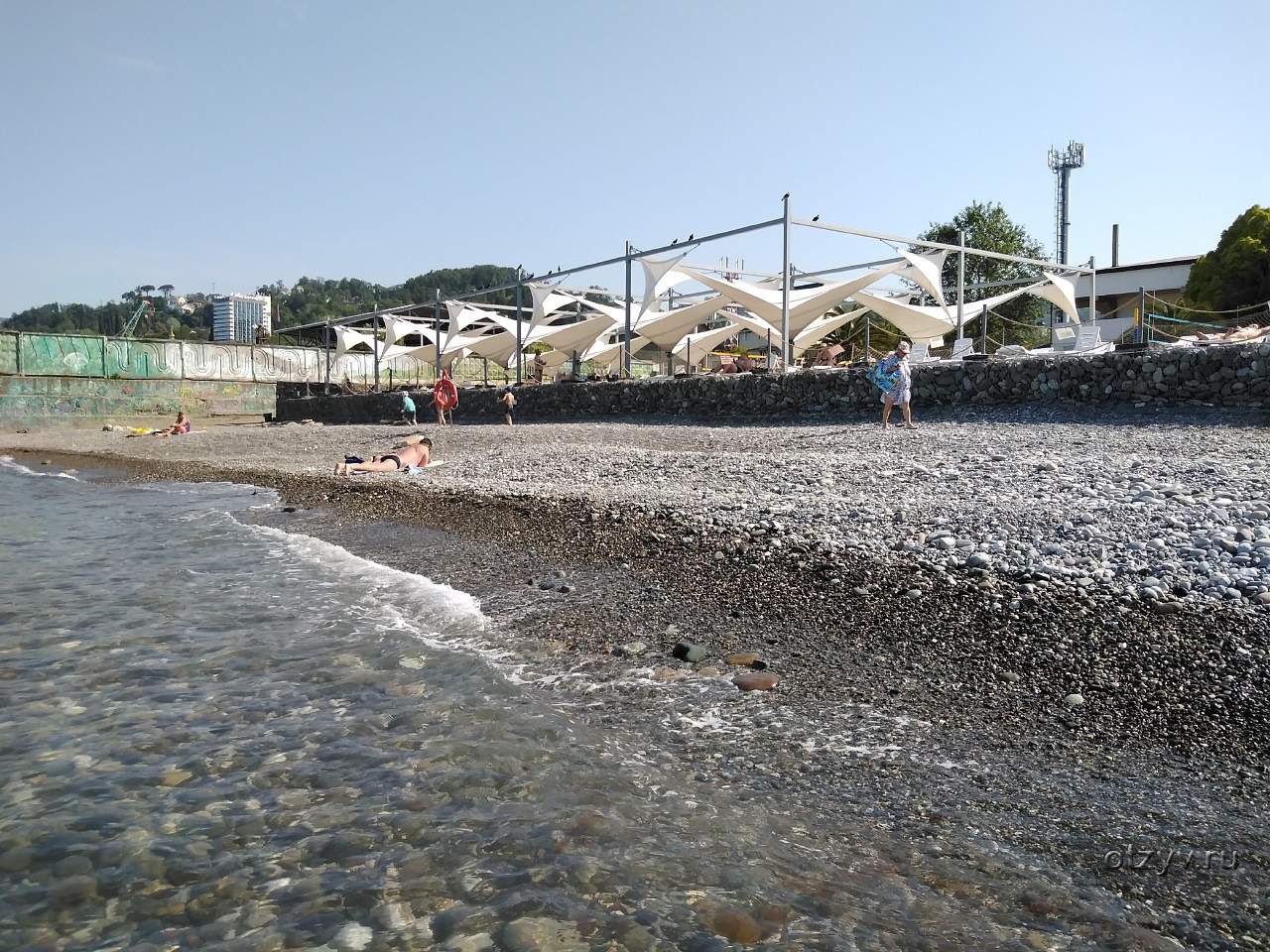 пляж санатория искра сочи