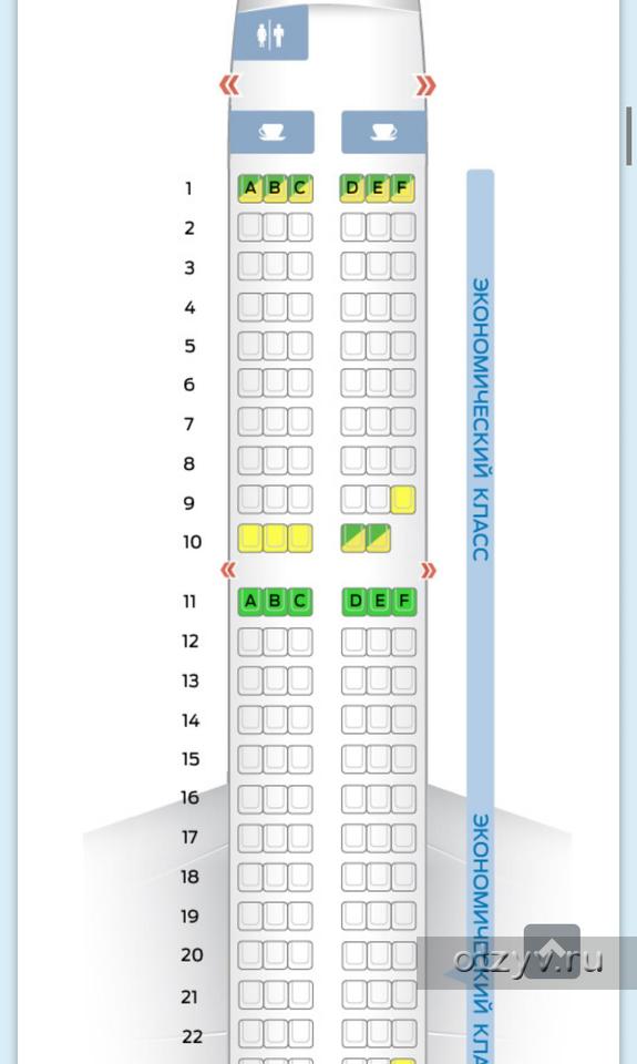 А321 самолет расположение кресел уральские авиалинии