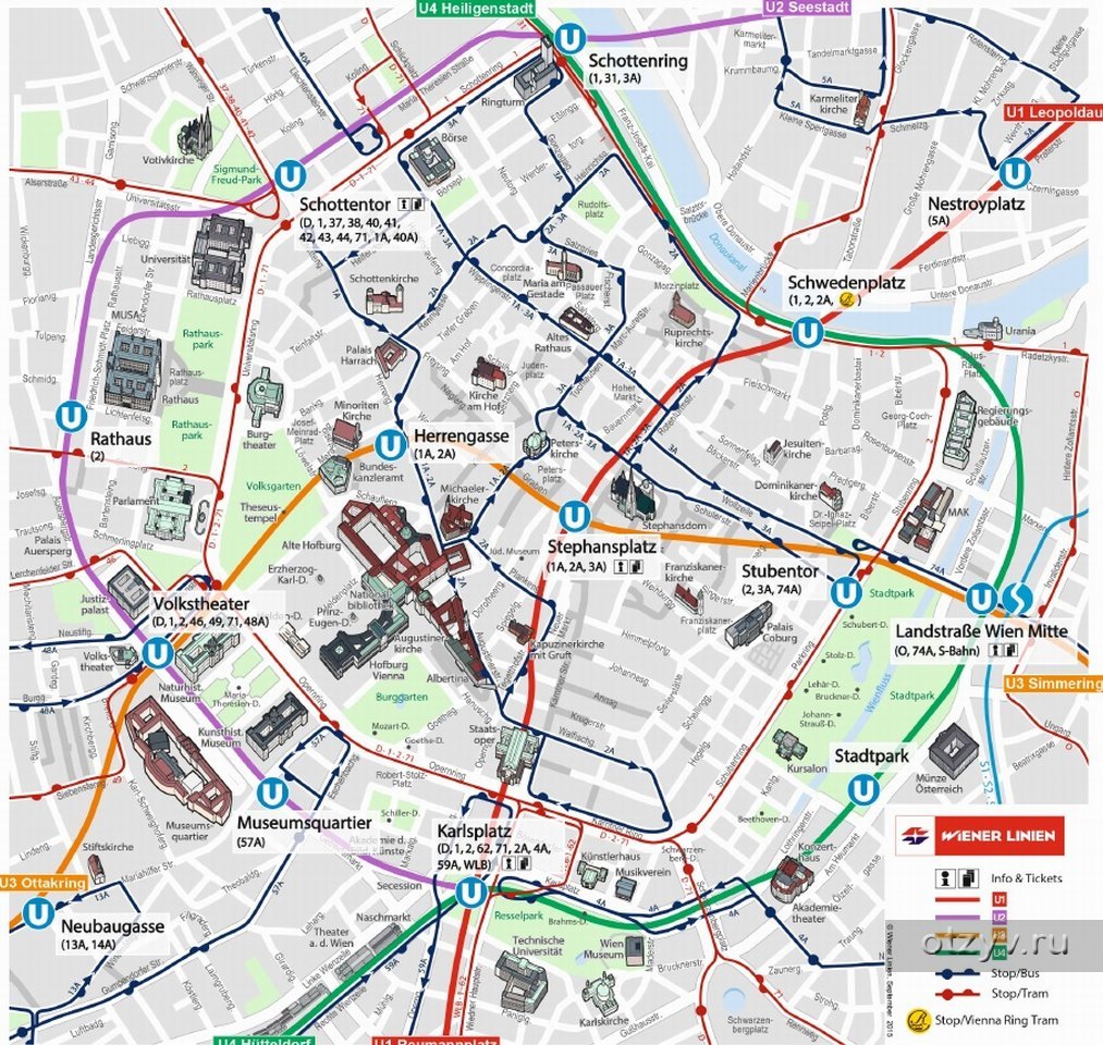 Карта метро вены на русском языке