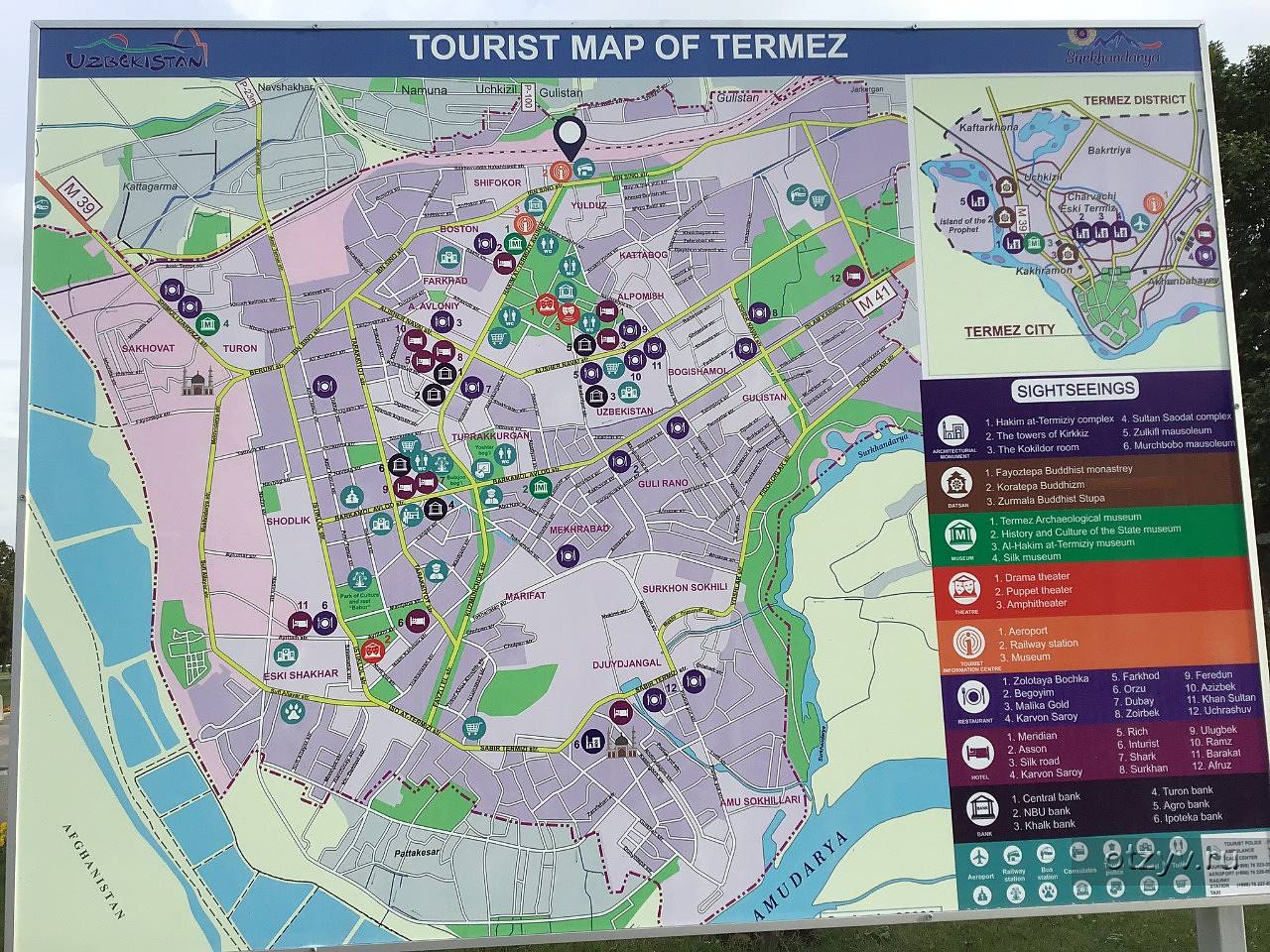 Термез узбекистан карта