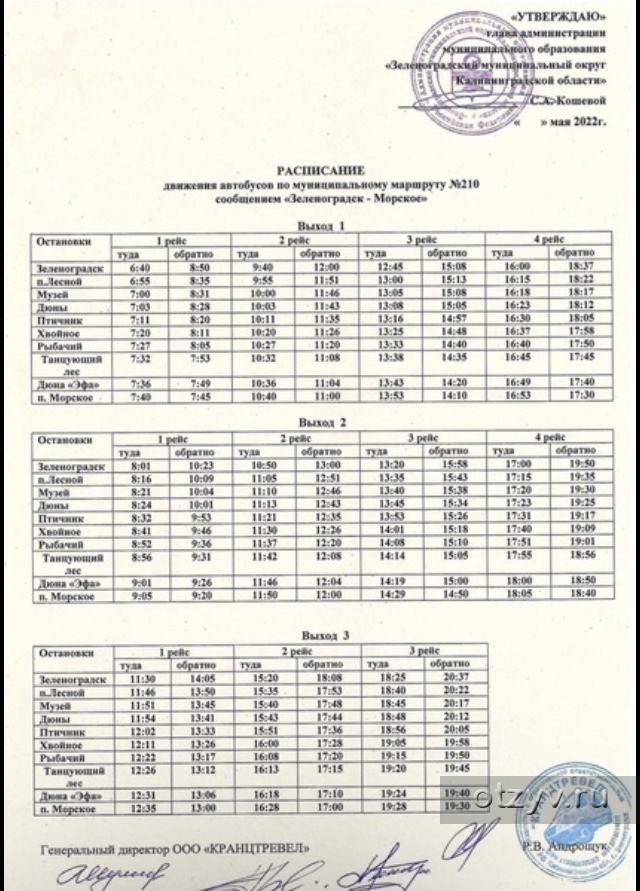 Расписание автобусов Зеленоградск — Морское, цена …
