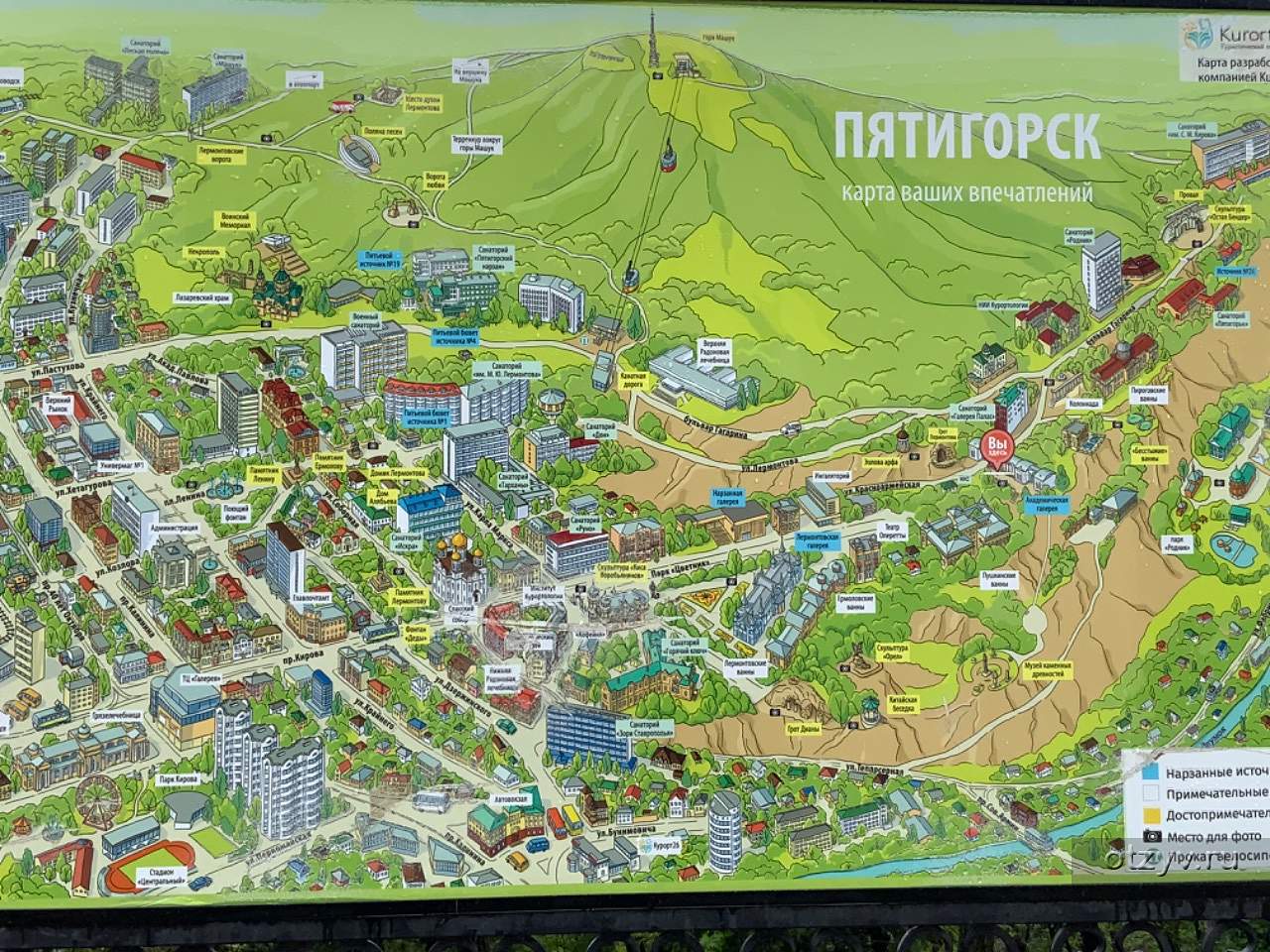 Кисловодск карта санаториев в районе курортного парка