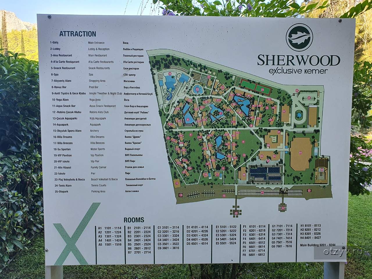 Sherwood exclusive kemer 5 карта отеля